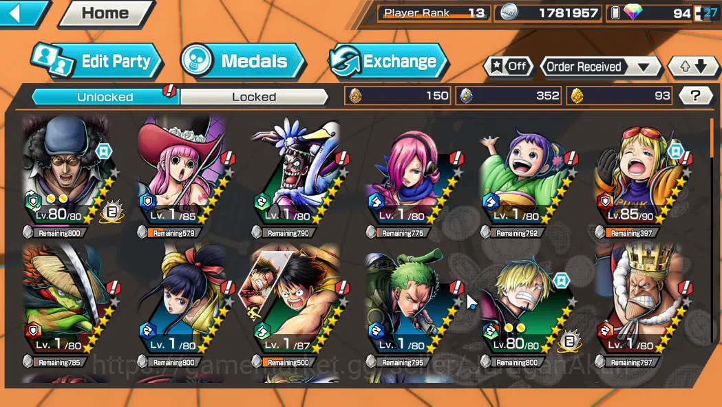 One Piece Bounty Rush Accounts Global|2 EX META|Blackbeard Pirate Kuzan,Devine Sh image 6
