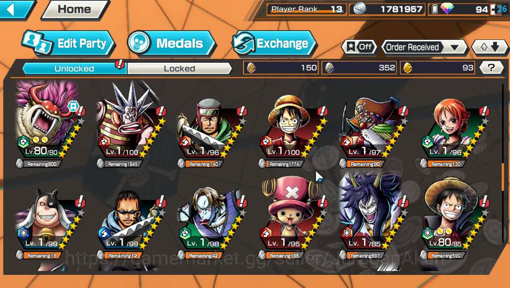 One Piece Bounty Rush Accounts Global|2 EX META|Blackbeard Pirate Kuzan,Devine Sh image 9