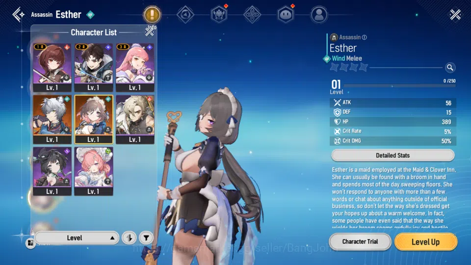 Mongil:Star Dive Accounts Starter|lvl 1|2 SSR(Esther,Sangun) Log Google|RA42 image 12