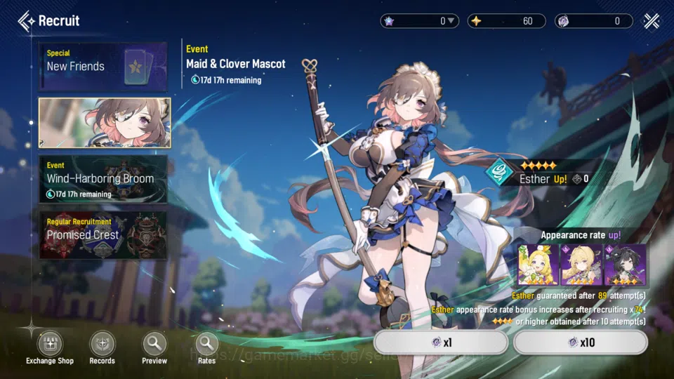 Mongil:Star Dive Accounts Starter|lvl 1|2 SSR(Esther,Sangun) Log Google|RA42 image 2