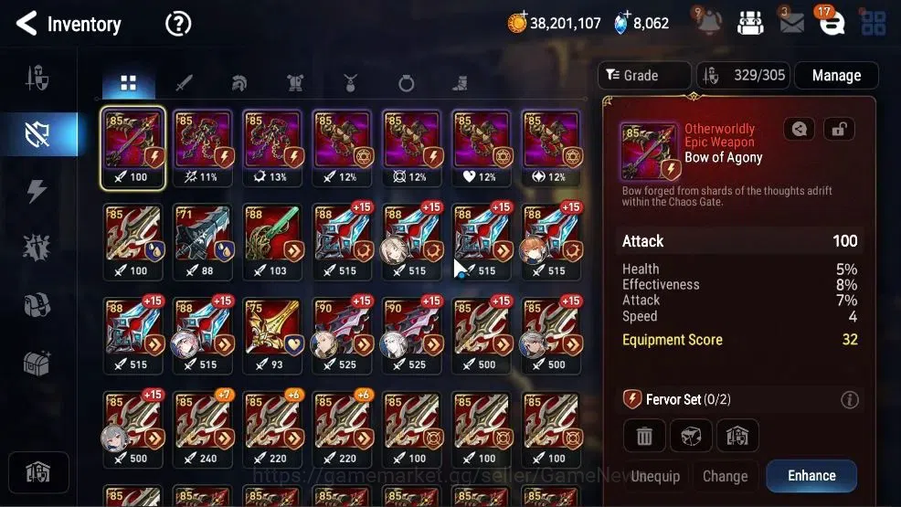 Epic Seven Accounts GLOBAL UnVerif|8 ML(HarSeti,LC belona,BysHwayung,E image 17
