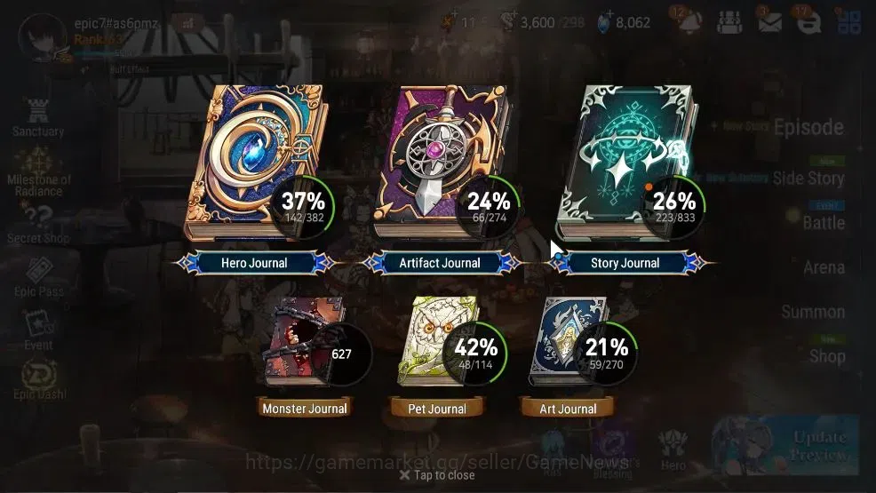 Epic Seven Accounts GLOBAL UnVerif|8 ML(HarSeti,LC belona,BysHwayung,E image 3