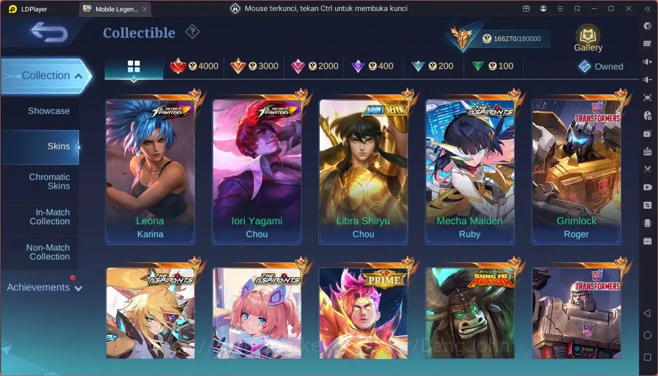 Mobile Legends: Bang Bang Accounts Collector Global|Hero 132|Skin452|Mega|Legend Franco|ASP Lesley,Angela|Ducati Bened|Prime 15