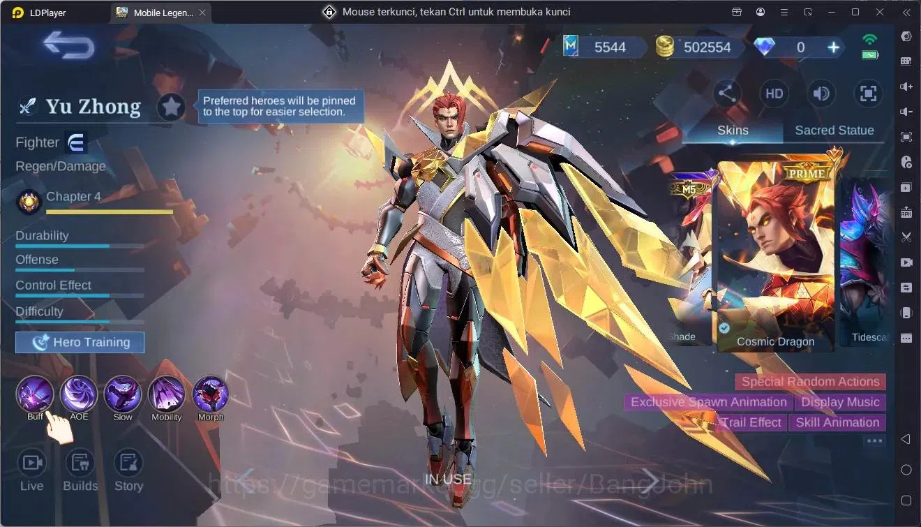 Mobile Legends: Bang Bang Accounts Collector Global|Hero 132|Skin452|Mega|Legend Franco|ASP Lesley,Angela|Ducati Bened|Prime 3