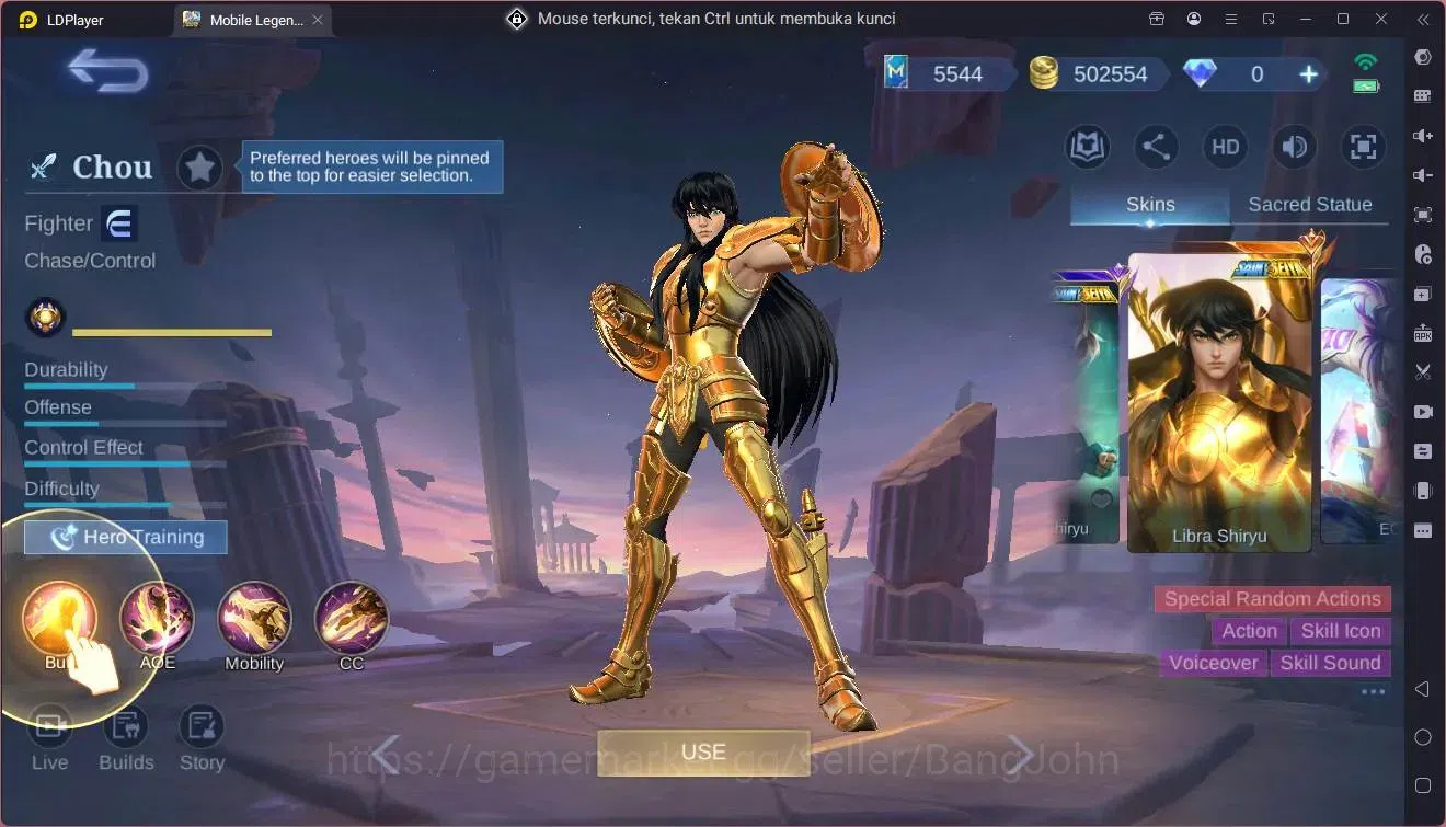 Mobile Legends: Bang Bang Accounts Collector Global|Hero 132|Skin452|Mega|Legend Franco|ASP Lesley,Angela|Ducati Bened|Prime 6
