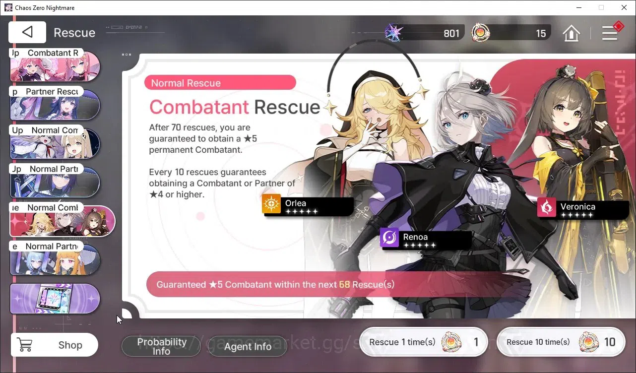Chaos Zero Nightmare Accounts Global Lv53 | 13* Character Heidemarie,Diana,Narja image 17