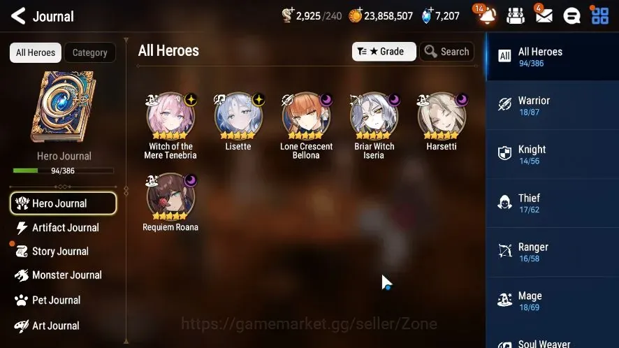 Epic Seven Accounts Starter Global|Unverif|Stertar 6ML(Lisette,LC Bellona,BW Iseria,Harsetti,Wotm Tenebria,RRoana)|PoH+Bless 1