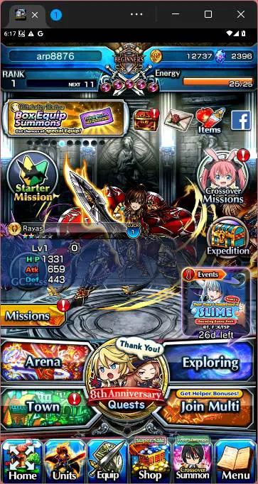 Grand Summoners Others GLOBAL|Fresh starter|Rank 1|Cristal 2396|Clyde,Ria image 1