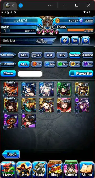 Grand Summoners Accounts Others GLOBAL|Fresh starter|Rank 1|Cristal 2396|Clyde,Riana,Bakoo,Feena,etc|check SS|GS181B 6
