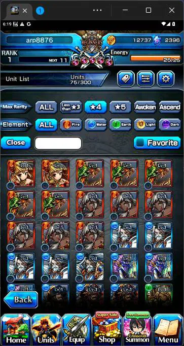 Grand Summoners Accounts Others GLOBAL|Fresh starter|Rank 1|Cristal 2396|Clyde,Riana,Bakoo,Feena,etc|check SS|GS181B 8