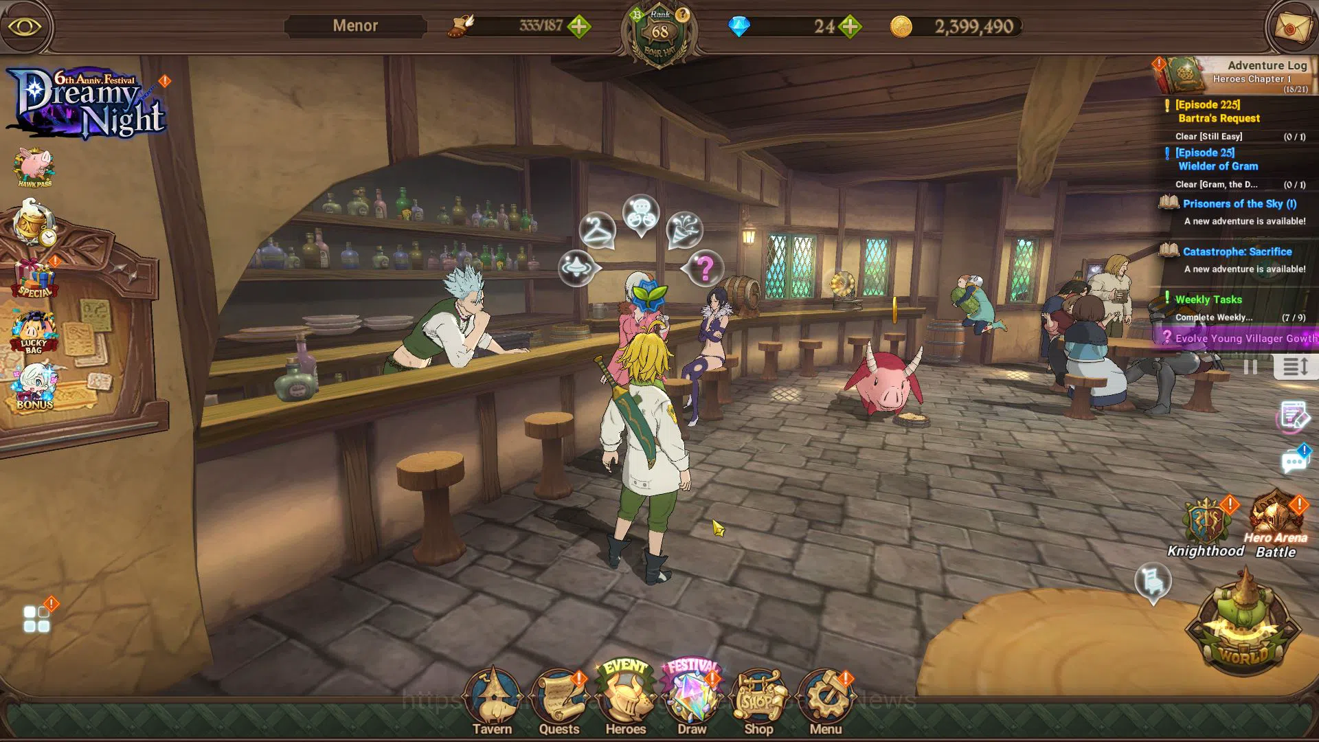 The Seven Deadly Sins: Grand Cross Accounts Midgame Global|3,5M CC|1 LR+4 UR+Collab