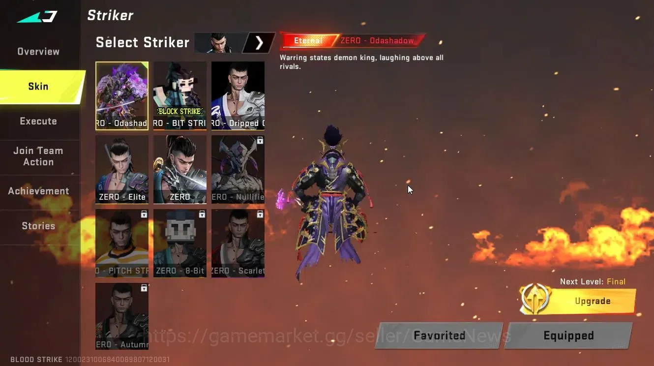 Blood Strike Accounts Others ASIA|ETERNAL ZERO-Odashadow|ULTRA [Zero,Blast,Volt,Origin12,SCAR,etc]|LMT 3