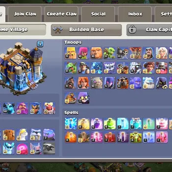 Clash of Clans Accounts High-End TH18 3 HEORES MAX  7 EPIC EQUIPMENT MAX  WALL FULL BLACK
