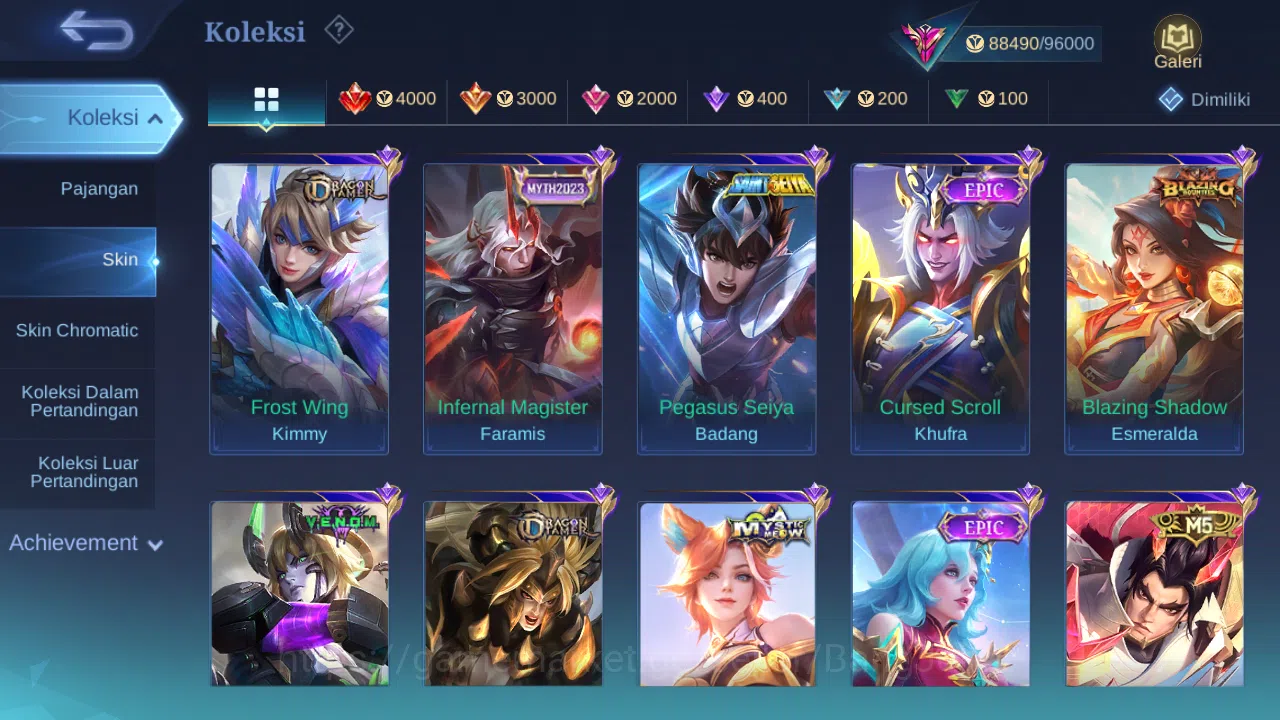 Mobile Legends: Bang Bang Accounts Hero 131 Skin 326 | KOF Gusion | Prime Beatrix | L image 10