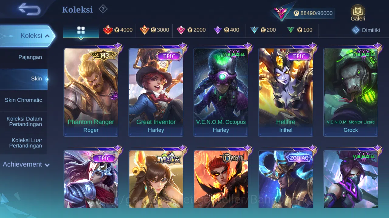 Mobile Legends: Bang Bang Accounts Hero 131 Skin 326 | KOF Gusion | Prime Beatrix | L image 7