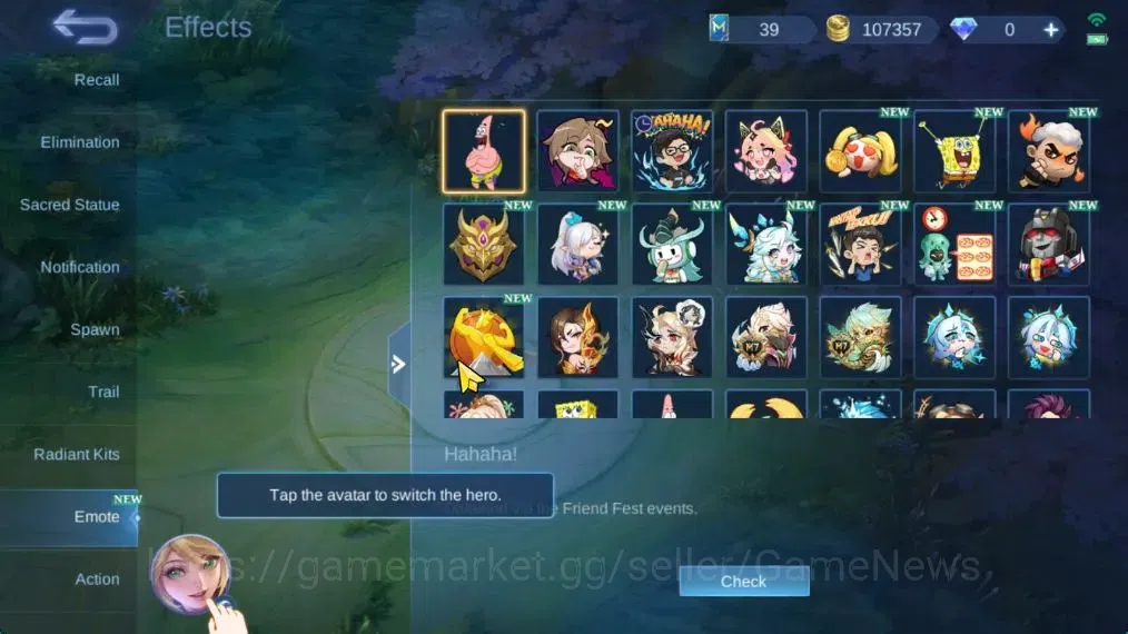 Mobile Legends: Bang Bang Accounts Hero 132|Skin 234|High Glory 81|PACE Fanny,SpongeB image 17
