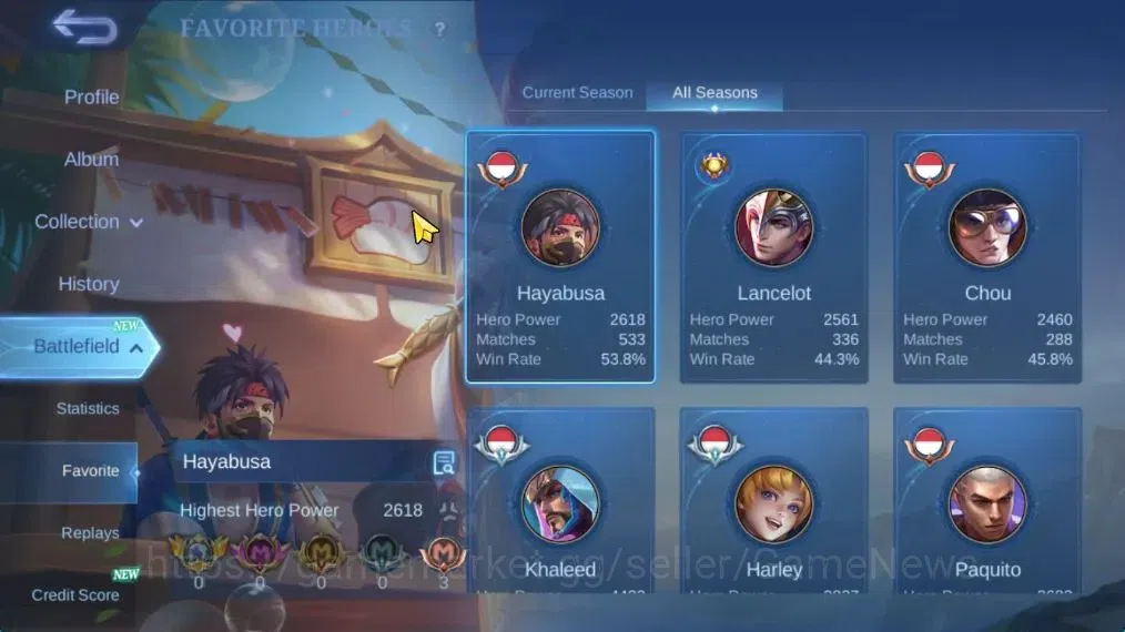 Mobile Legends: Bang Bang Accounts Hero 132|Skin 234|High Glory 81|PACE Fanny,SpongeB image 5