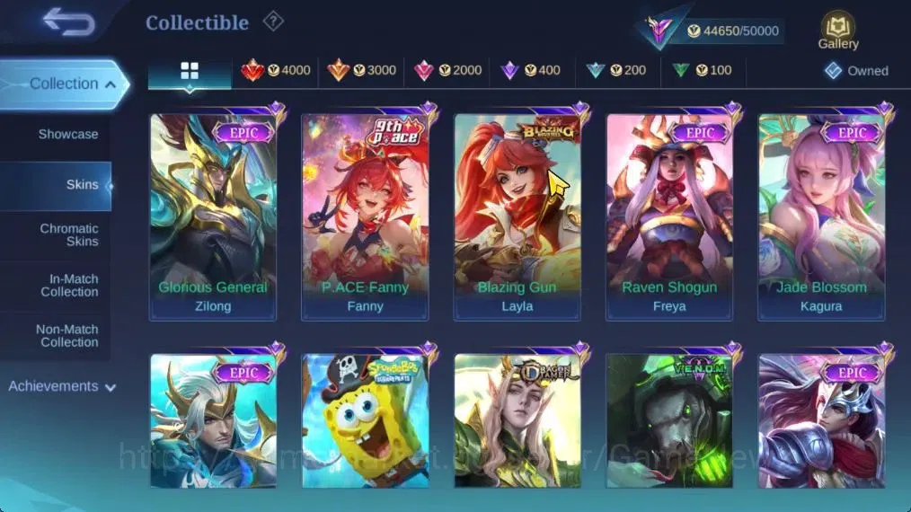 Mobile Legends: Bang Bang Accounts Hero 132|Skin 234|High Glory 81|PACE Fanny,SpongeB image 7