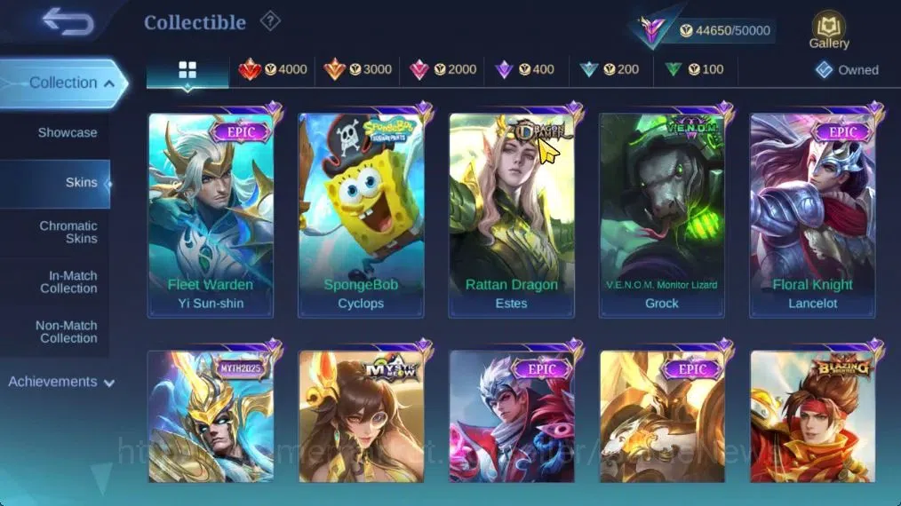 Mobile Legends: Bang Bang Accounts Hero 132|Skin 234|High Glory 81|PACE Fanny,SpongeB image 8