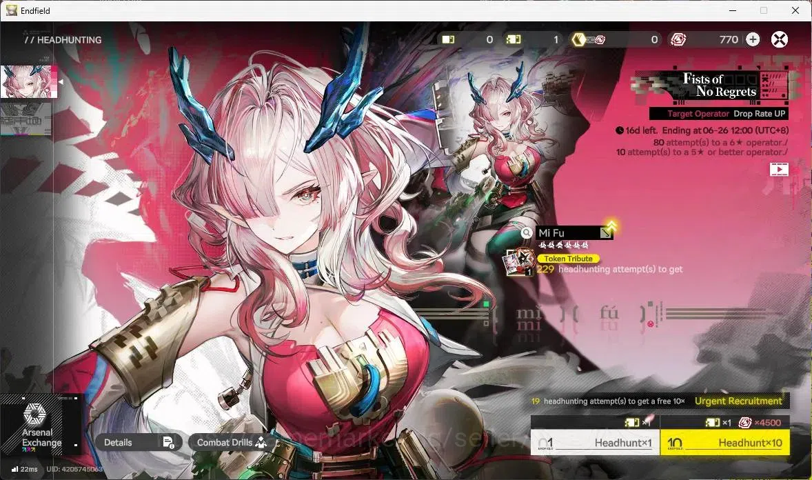 Arknights: Endfield Accounts ASIA | Lv 40 | 2 Limit + 2 Sign|Limit (Mi Fu Sign image 3