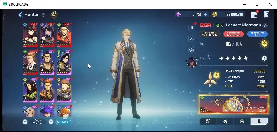 Solo Leveling: ARISE Accounts Lv104 1713M Pwr|LennartA5+SignA5,RyujiA6+Sign,Reij image 6