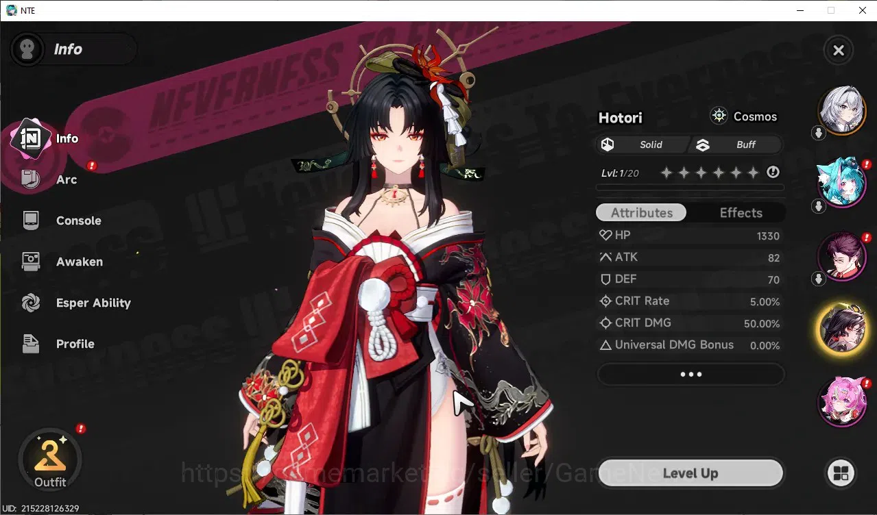 Neverness to Everness Accounts GLOBAL Europe|HL 3|1 S-Class Hotori|1 S-Class Char image 3