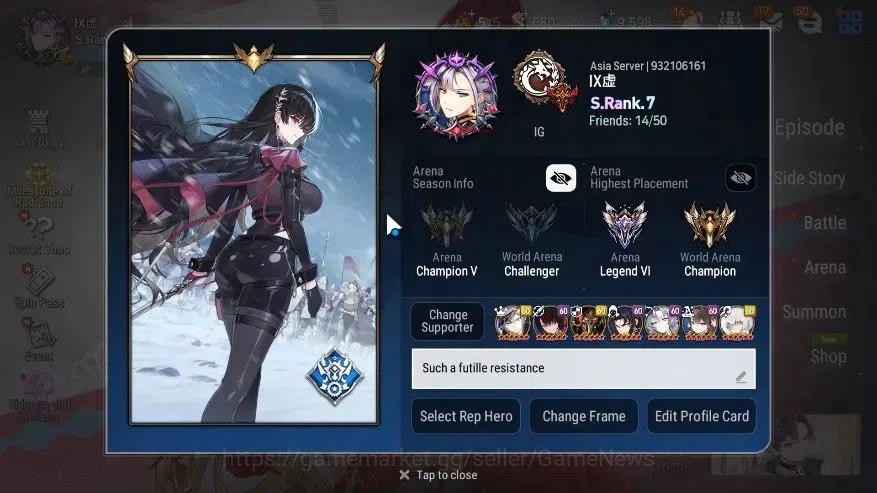 Epic Seven Accounts ASIA|19 ML(Notos,Shepherd ot Dark Diene,LOTScales, image 2