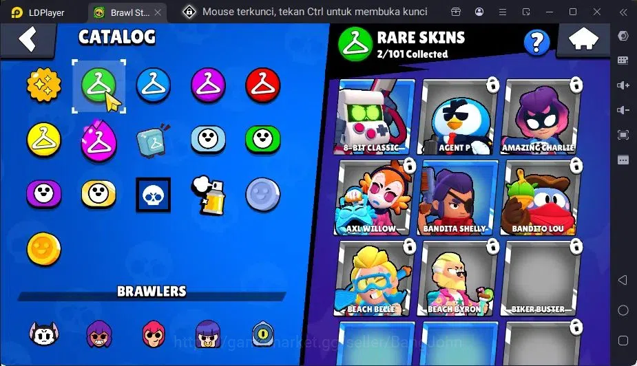 Brawl Stars Accounts Global |1 Max Hypercharge(Edgar)|1 Mythic,1 Epic Skin|615 Thropy|15 Brawler|2382 Bling+76 Gems 8