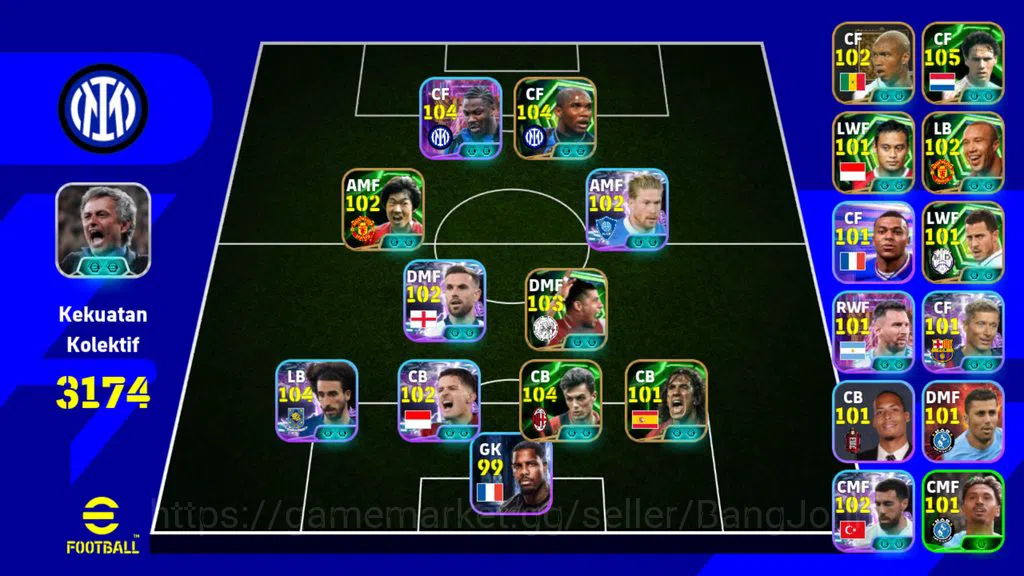 eFootball Accounts Android Pwr 3174| Etoo Epic db , Thuram Show time image 1