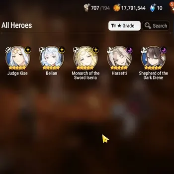 Epic Seven Accounts High-End GLOBAL UnVerif|NewEra|5 ML(Har Setti,Belian,Monarch,Shepherd,etc)+Haru,Estelle,TA Coli,Etc|5,8K