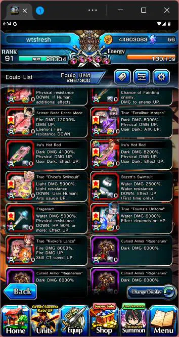 Grand Summoners Accounts GLOBAL|19 Ascend|Inumata TW,Roy TW,Shirou Emiya TW image 5