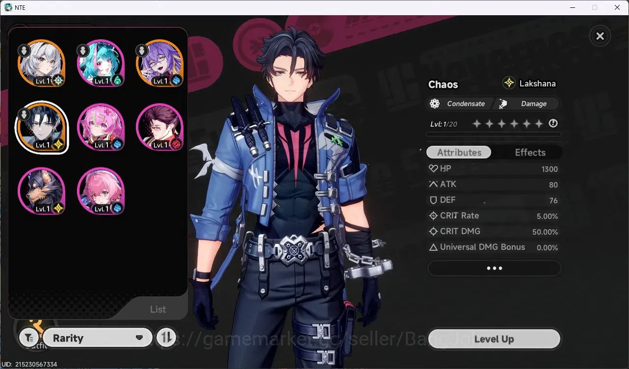 Neverness to Everness Accounts EU | Hunter Lv 3 | 2 S-Class (Chaos,Fadia) | Selec image 2