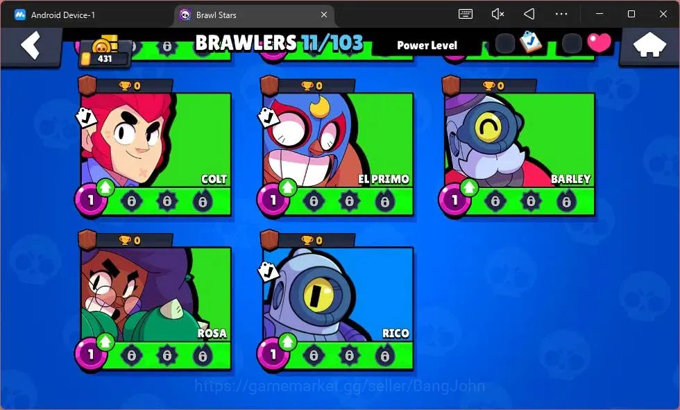 Brawl Stars Accounts Global |431 Thropy | 11 Brawler| 1 Max Hypercharge image 2