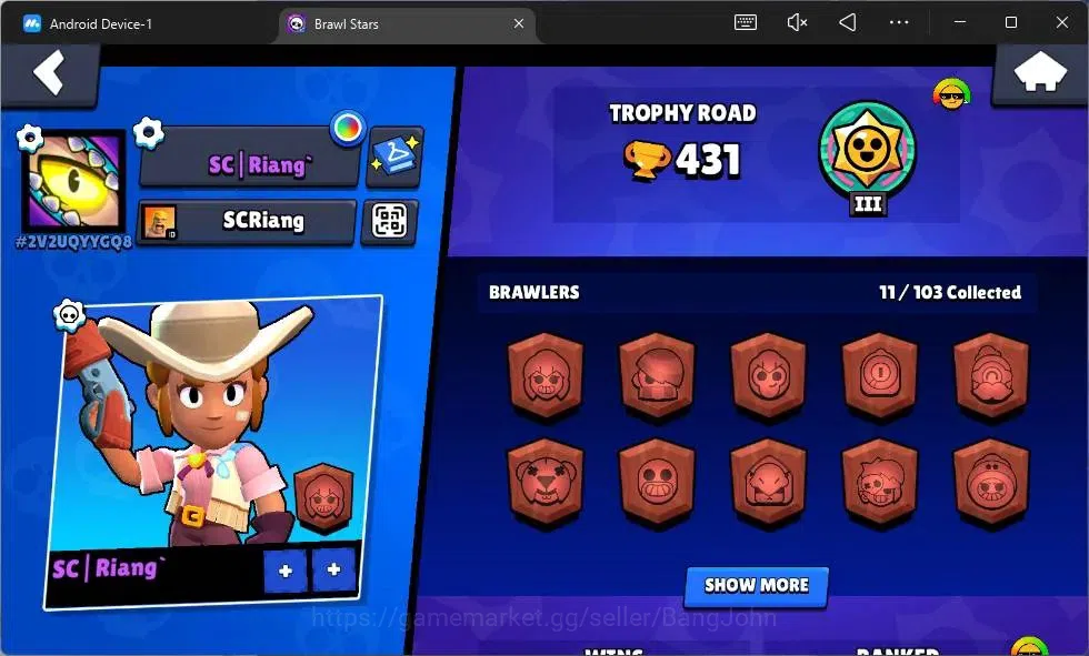 Brawl Stars Accounts Global |431 Thropy | 11 Brawler| 1 Max Hypercharge image 6