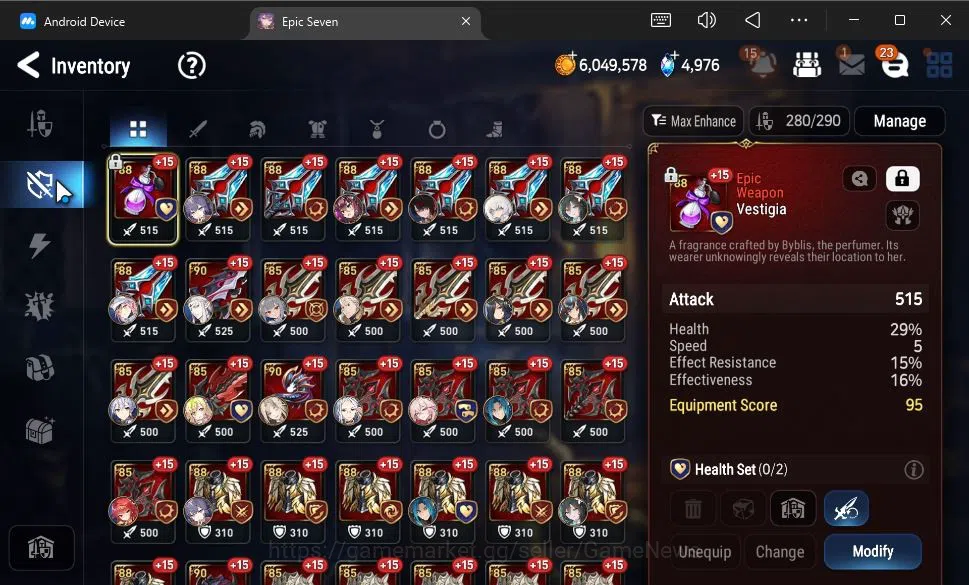 Epic Seven Accounts GLOBAL Unverif|New Era|10 ML(BArunka,LOTScales,Har image 13
