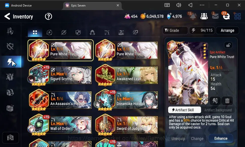 Epic Seven Accounts GLOBAL Unverif|New Era|10 ML(BArunka,LOTScales,Har image 14