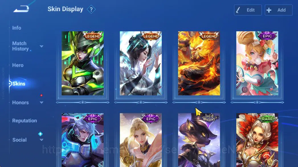 Honor of Kings Accounts Smurf Hero 56 Skin 25|Legend(Lady Sun,Consort Yu,Wukong),Lord of Mysteries Guiguzi,3 Epic,5 3