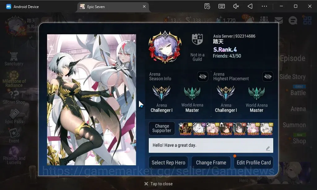 Epic Seven Accounts ASIA Unverif|New Era|23 ML(Notos,LOTScales,Salome, image 2