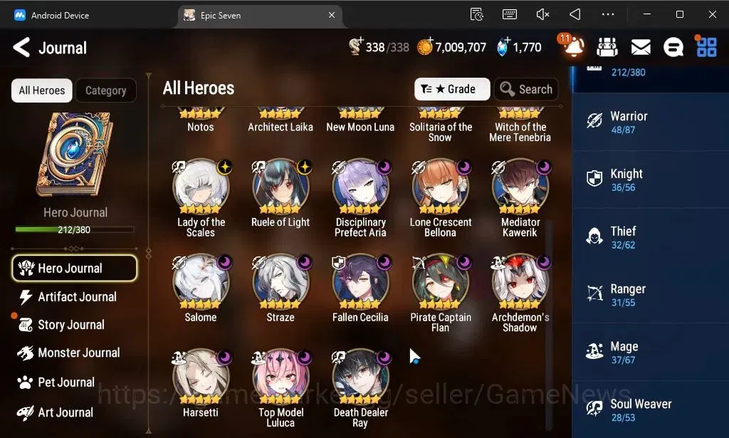Epic Seven Accounts ASIA Unverif|New Era|23 ML(Notos,LOTScales,Salome, image 7