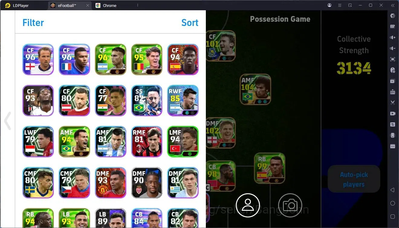 eFootball Accounts Legends & Iconic Players Mobile |PW 3134|Epic Kaka,Zico,Gerrard,Hazard,Shevchenko|Showtime 2