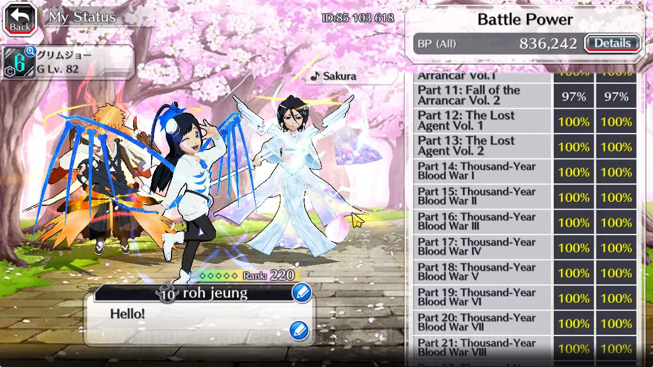 Bleach: Brave Souls Accounts [GLOBAL]50K Orb|Giselle,Candice TYBW26,Rukia,Ichig image 19