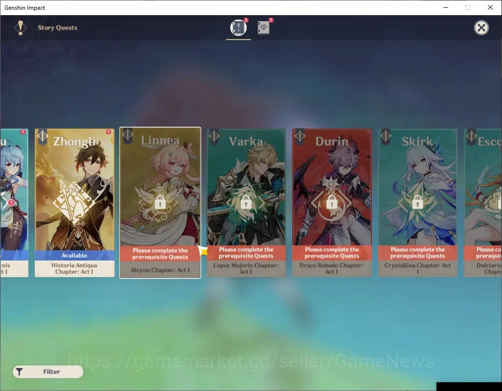 Genshin Impact Accounts ASIA|AR 43|1012 Primogem|1 Limited + 1 (*5Weapon)| image 14