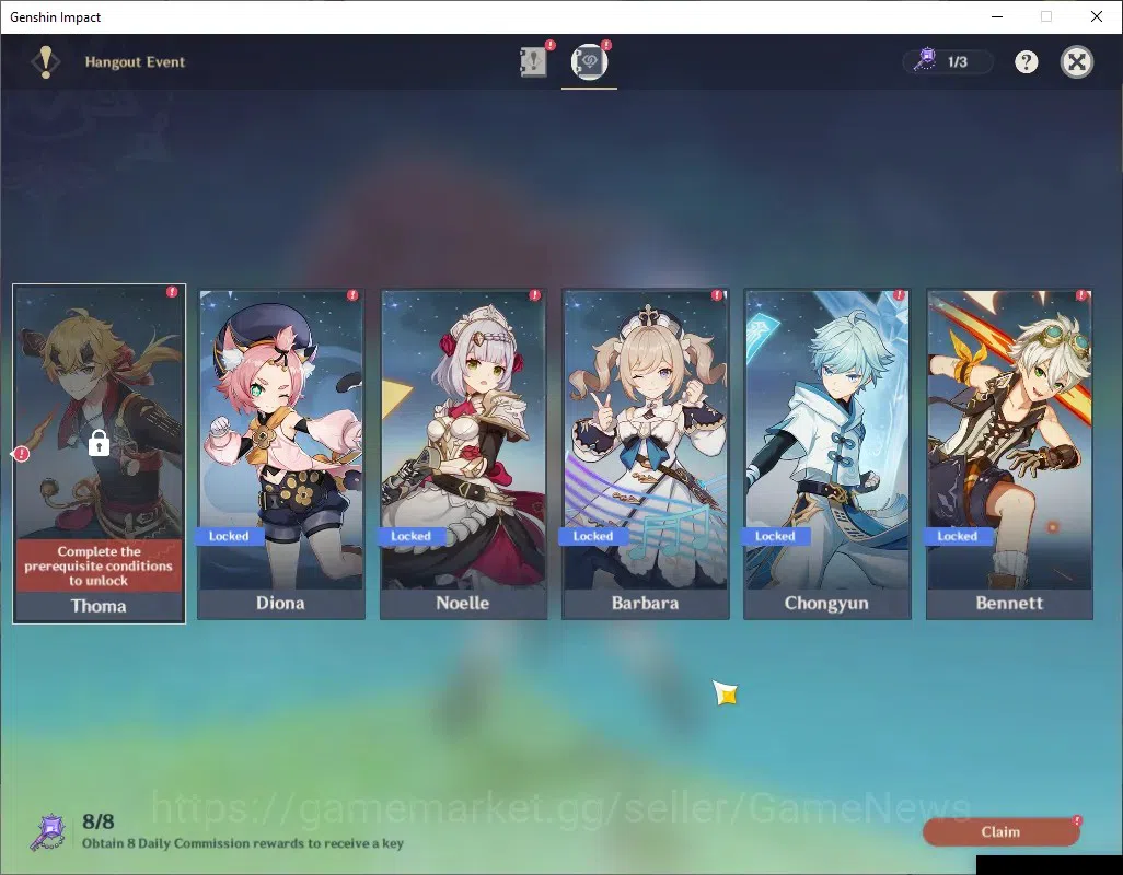 Genshin Impact Accounts ASIA|AR 43|1012 Primogem|1 Limited + 1 (*5Weapon)| image 15