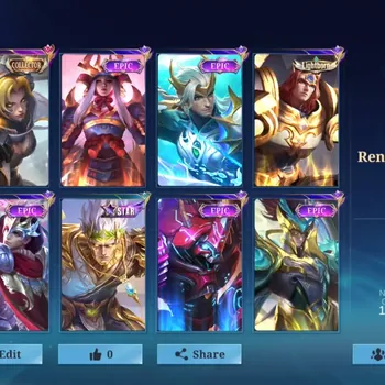 Mobile Legends: Bang Bang Accounts Collector Hero 133|Skins 287|Recal Seal Anvil Crawlers|CC Natalia,LiBorn Tigreal,P Ace
