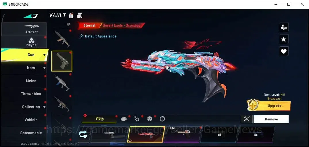 Blood Strike Accounts Collab Skin ASIA|ETERNAL Desert Eagle|Colab Tokyo Reveng[MCX,FN2000]|Ultra Meele [Talon Knife]|Ultra 12