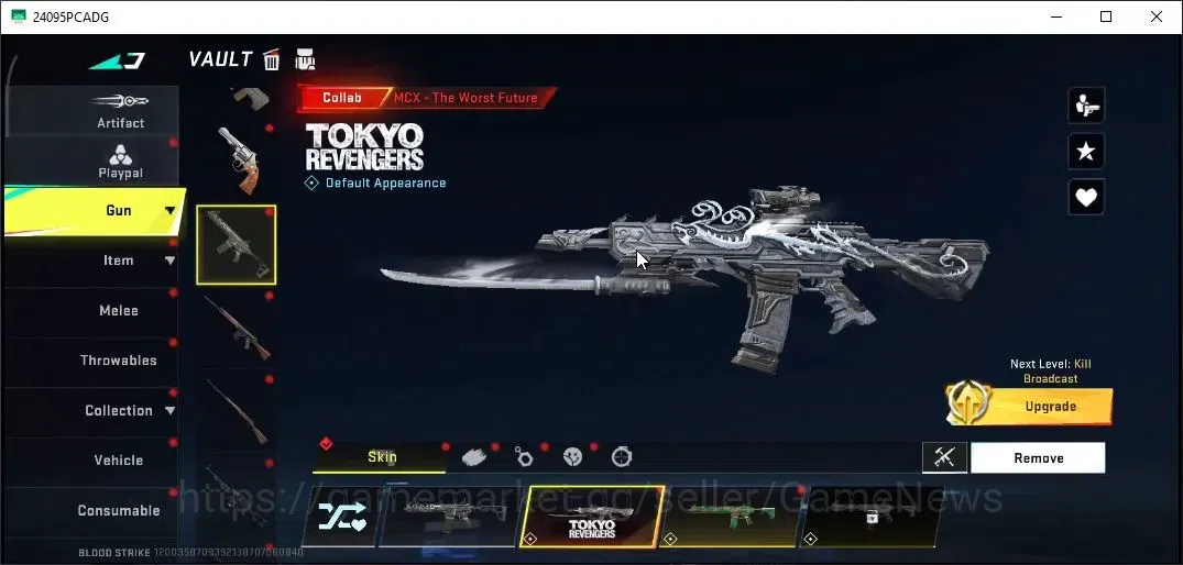 Blood Strike Accounts Collab Skin ASIA|ETERNAL Desert Eagle|Colab Tokyo Reveng[MCX,FN2000]|Ultra Meele [Talon Knife]|Ultra 17