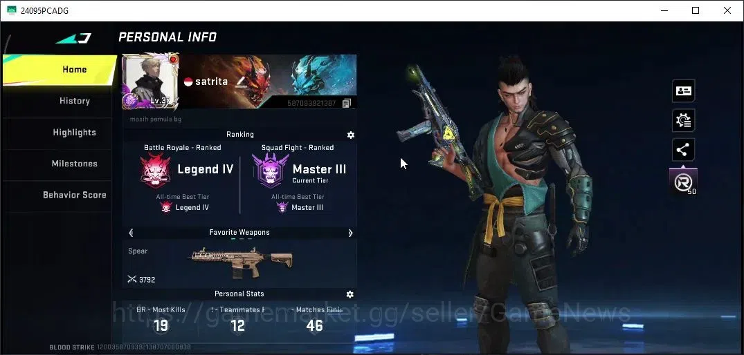 Blood Strike Accounts Collab Skin ASIA|ETERNAL Desert Eagle|Colab Tokyo Reveng[MCX,FN2000]|Ultra Meele [Talon Knife]|Ultra 2
