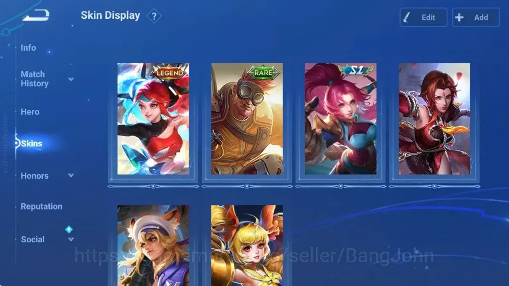 Honor of Kings Accounts Global | 16H 6S |Legend Angela, Rare LianPo, S1 Mu image 3