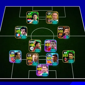 eFootball Accounts Legends & Iconic Players 3232+ Team I Messi 110 I Platini 107 I Van Basten 105 I Neuer 105 I Komen 105 I