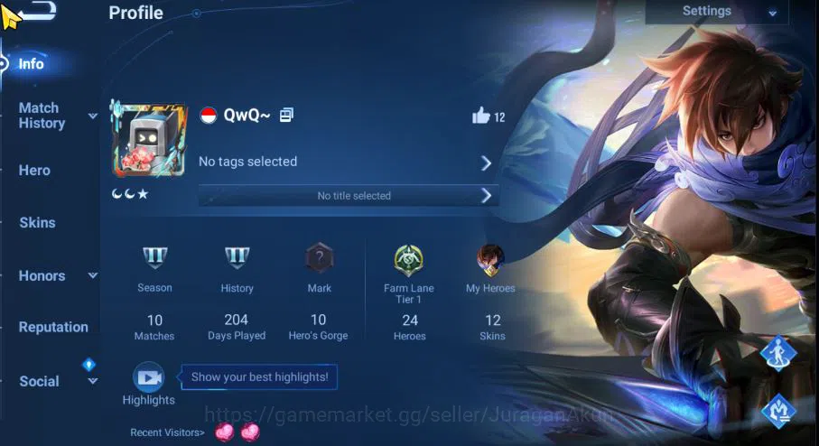 Honor of Kings Accounts Hero 24 Skin 12 |Fresh Starter| Legend Ying + Worl image 2